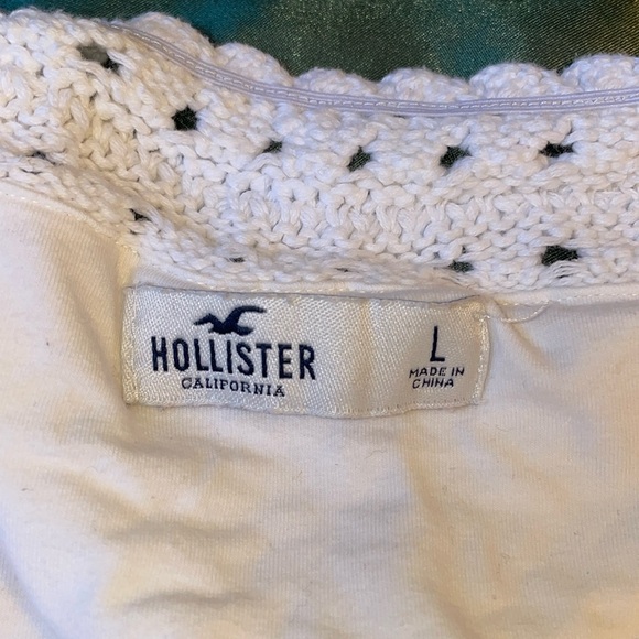 Hollister crochet off the shoulder top size large - Picture 3 of 7